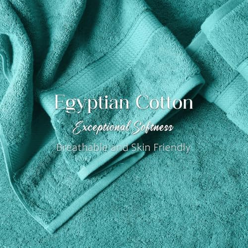 SUPERIOR Egyptian Cotton Ultra Plush & Absorbent, 3 Piece Set, Turquoise