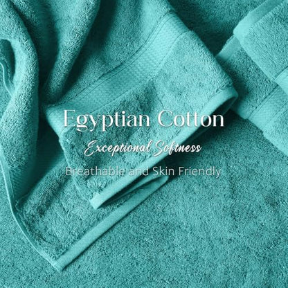 SUPERIOR Egyptian Cotton Ultra Plush & Absorbent, 3 Piece Set, Turquoise