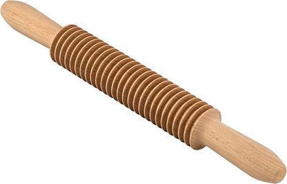 Beech Wood 5mm Tagliatelle Pasta Cutter Noodle Lattice Roller Docker Dough Cutter Wooden Rolling Pin Spaghetti Pasta Maker Beechwood Noodle Cutter Rolling Pin Kitchen Cooking Tools