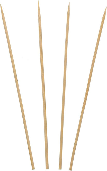 Royal 6 Inch Disposable Bamboo Skewers, Round, for Grilling Meat, Satays, and Skewered Vegetables, Package of 100