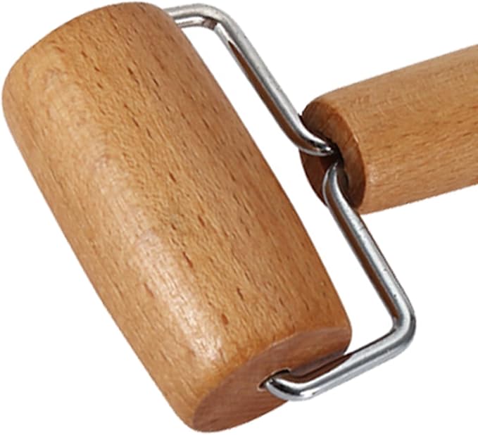 Wooden Small Rolling Pin, Double Heads Pizza Roller, Nonstick Portable Dough Roller for Cookie, Bread, Tortilla, Dumpling, Fondant, Baking, Cooking