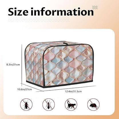Pink Pearl Toaster Cover 4 Slice Wide Slot Washable Kitchen Appliance Covers Fingerprint Bread Machine Dust Cover Small Toaster Oven Accessories Covers Bread Maker Bag Women Gift