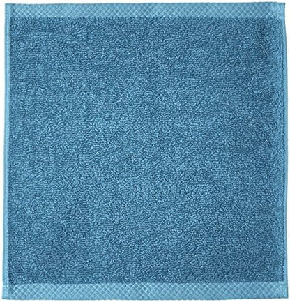 Amazon Basics Soft Cotton Washcloths, Quick-Dry, 12" x 12", 12-Pack, Lake Blue