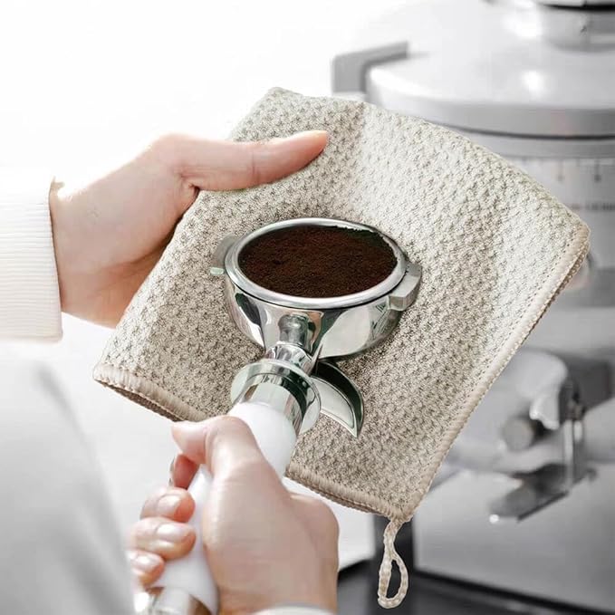 Barista Towels 6 Pack, Microfiber Professtional Coffee Cleaning Cloths, Espresso Machines Accessories for Steam Wands, Countertops and Coffee Essentials, 12”x12”