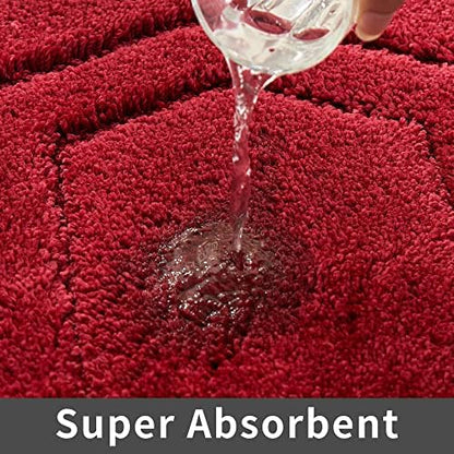COSY HOMEER Non-Slip Bath Mats Extra Thick Absorbent Plush Washable