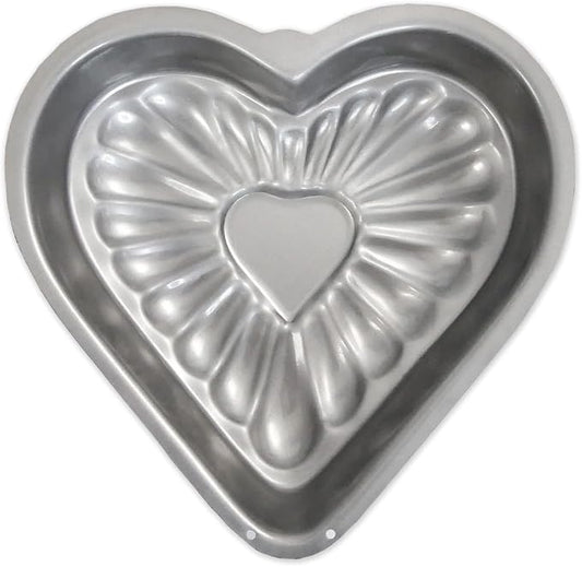 USA Pan Global Bakeware Fancy Heart Cake Pan