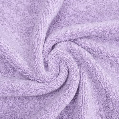 American Soft Linen Salem Washcloth Sets, 4 Piece Luxury 600 GSM 100% Cotton Washcloths for Bathroom, 13x13 inches Washrags Premium Quality Hand Face Towels, Lilac
