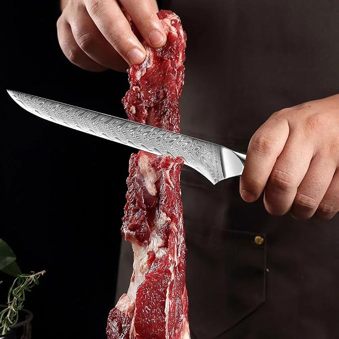 Tidal Black - 6" Boning Knife - Damascus