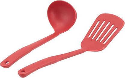 Amazon Basics Non-Stick Cookware Set, Pots and Pans with Lids, Aluminum, Dishwasher Safe, Oven Safe, Red, 12-Piece