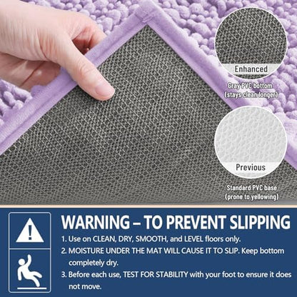 Arotive Bathroom Rugs Mat 36x24, Soft Absorbent Chenille Shaggy Bath Mat