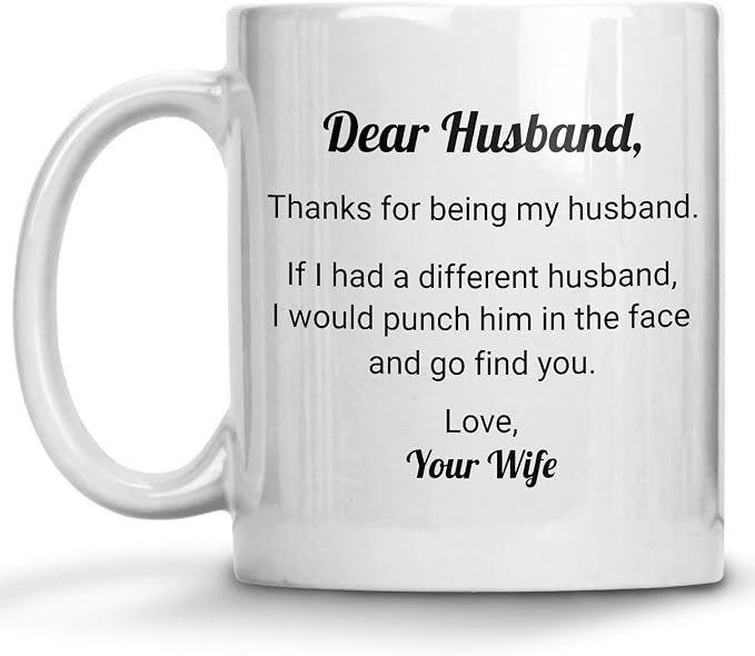 Thanks For Being My Husband Mug, Gifts For Husband From Wife, Valentines Day Gifts Mugs For Husband, Father's Day Gifts For Husband, Christmas Gifts, Anniversary Presents For Him Tea Cup