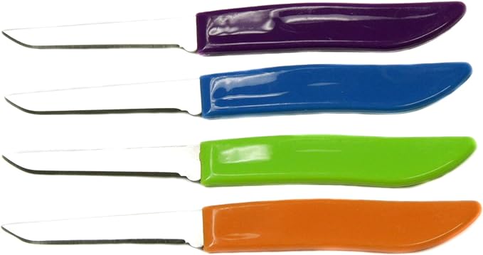 Chef Craft Select Paring Knife Set, 2.5 inch blade 6 inch in length 4 piece set, Assorted