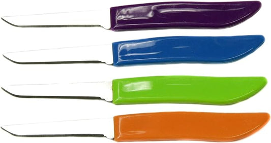 Chef Craft Select Paring Knife Set, 2.5 inch blade 6 inch in length 4 piece set, Assorted