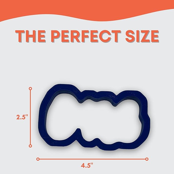 One Word Outline Cookie Cutter with Easy Push Design (4 inch)