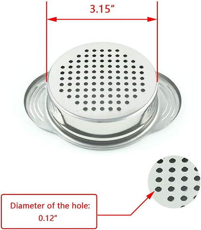 Can Strainer - Tuna Strainer - Food Grade 304 (18/8) Stainless Steel, Dishwasher Safe, Food Strainer, Can Colander, Easy To Clean, Eco-friendly