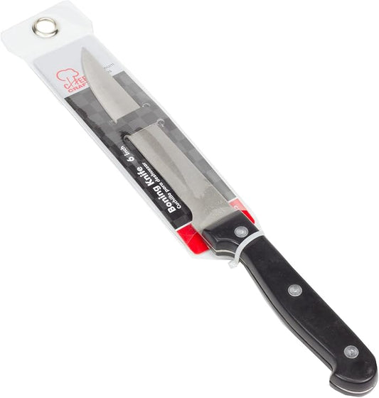 Chef Craft Select Boning Knife, 6 inch Blade 10.5 inches in Length, Stainless Steel/Black
