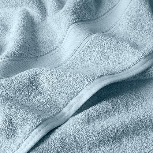 SUPERIOR Egyptian Cotton Ultra Plush & Absorbent, 12 Piece Set, Light Blue