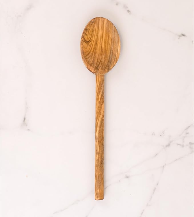 Eddington’s Italian Olive Wood Cooking Spoon, Handcrafted in Europe