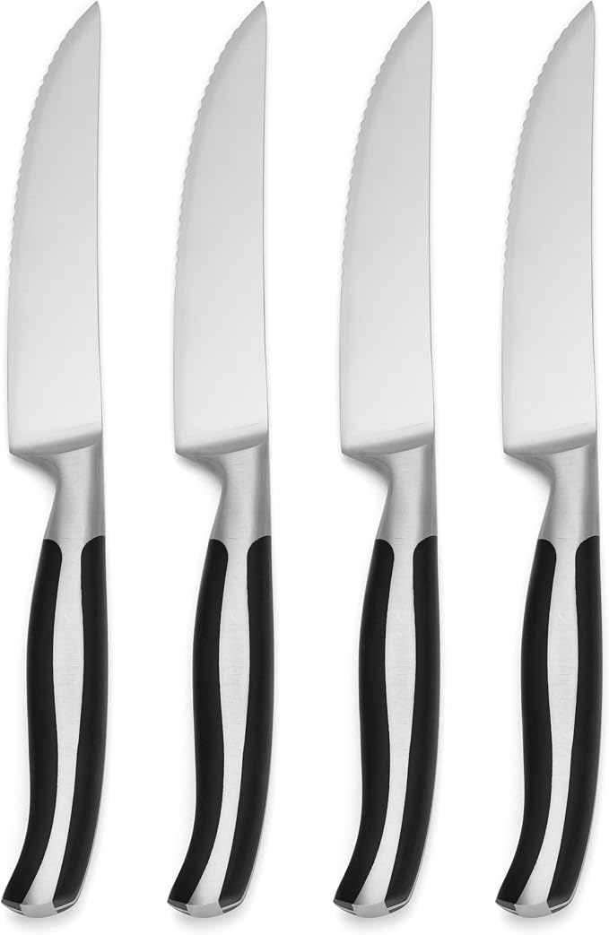 Oneida Crosshatch Cutlery Set – Contour 4-Piece Steak Knife Set