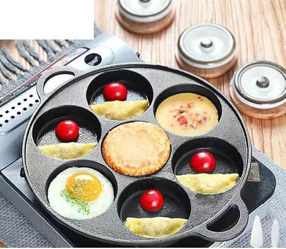 Cast Iron Biscuit Pan, Cake Muffin Pan (11 inch 7 Cup)