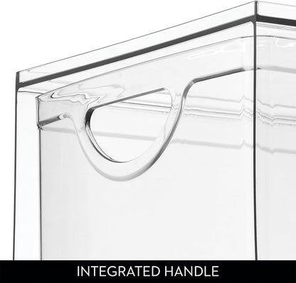 iDesign Stackable Storage Drawer for Fridge, Pantry, or Under Sinks, Set of 4, Clear, Made in USA