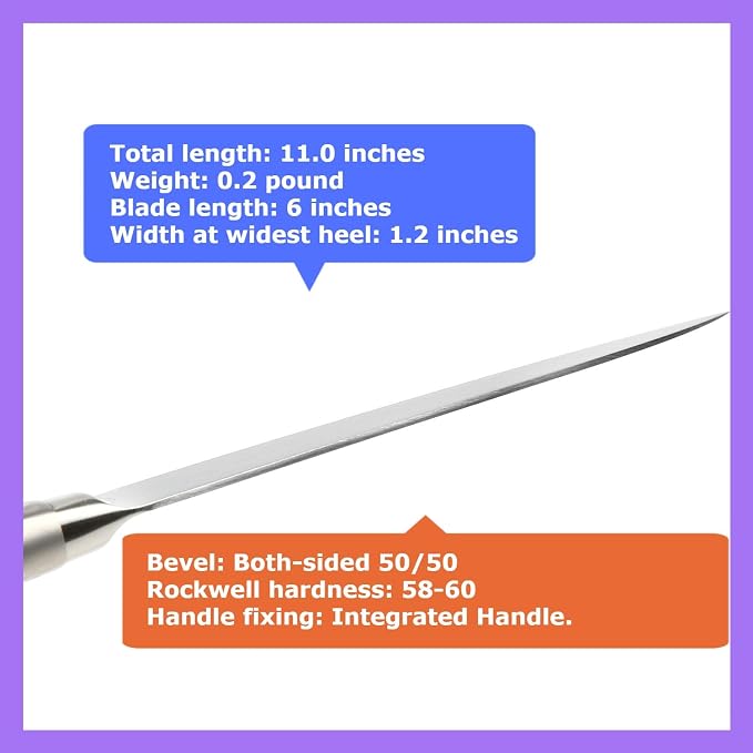 Japanese Petty Knife INOX AUS-8A Stainless Steel Integrated Handle, 6-inch (150mm)