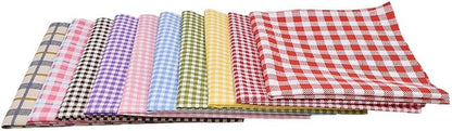 10pcs 12 x 12 inches (30cmx30cm) Print Check Series Fabric Bundle Squares Patchwork DIY Sewing Scrapbooking Quilting Pattern Artcraft