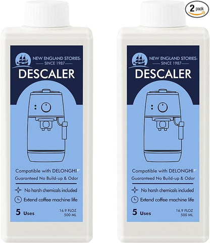 10 Uses DeLonghi Compatible Descaling Solution, Specially Designed to Clean Delonghi Coffee Machines and Maker - 33.8oz Espresso Coffee Maker Cleaner, Coffee Pot Cleaning Limescale Remover