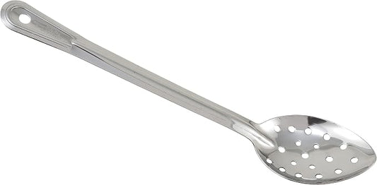 Winco Prime Stainless Steel Basting Spoon, NSF, Perforated, 13"