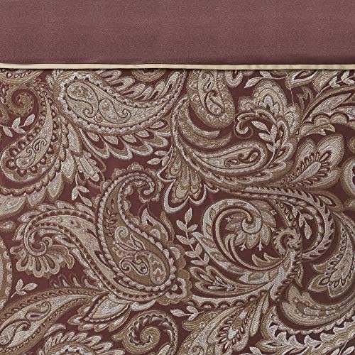 Madison Park Aubrey Shower Curtain for Bathroom, 72 x 72, Burgundy