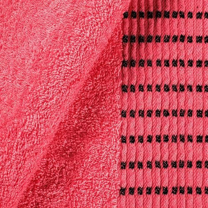 BELIZZI HOME Ultra Soft 6 Pack Cotton Towel Set, Contains 2 Bath Towels 28x55 inch, 2 Hand Towels 16x24 inch & 2 Wash Cloths 12x12 inch, Ideal Everyday use, Compact & Lightweight - Coral Orange