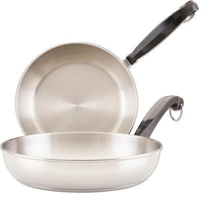 Farberware Classic Series Stainless Steel Frying Pan Set, 8.25-Inch and 10-Inch Skillets