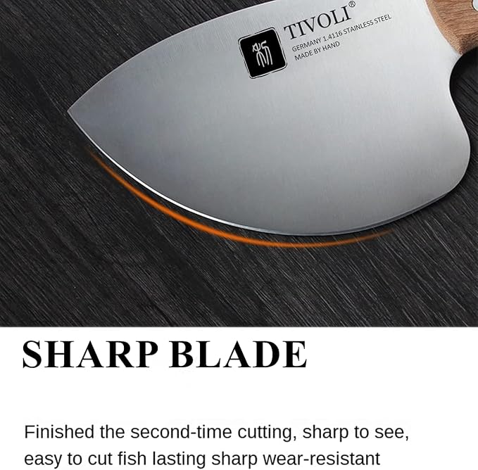 TIJERAS Seafood Market Aquatic Fish Knives Professional Tool Kitchen Knife Sharp Slaughter Fish Special Knife Meat Cleaver, Gifts for Men Women