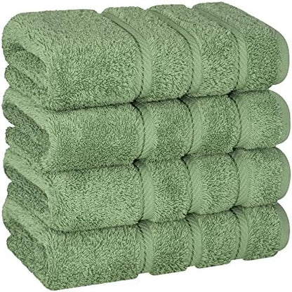 American Soft Linen 100% Cotton Luxury Turkish Towels, 4 PC Hand Towel Set
