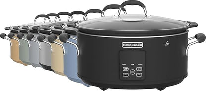 HOMECOOKIN Slow Cooker, Extra Large 10 Quart Programmable Slow Cookers with Timer, Dishwasher Safe Glass Lid & Crock, Kitchen Appliance for Families and Gatherings, Olive