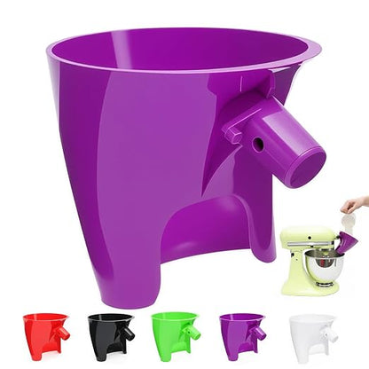 Purple Stand Mixer Accessories Compatible with KitchenAid Artisan KSM150, Food-Grade Flour Funnel for 5 Quart Tilt-Head Stand Mixer, Anti-Splash Kitchen Funnel, Easy to wash and Reuse