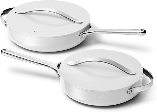 Caraway 10in (3qt) Saute Pan + 12in (4.5qt) Saute Pan Duo Gray