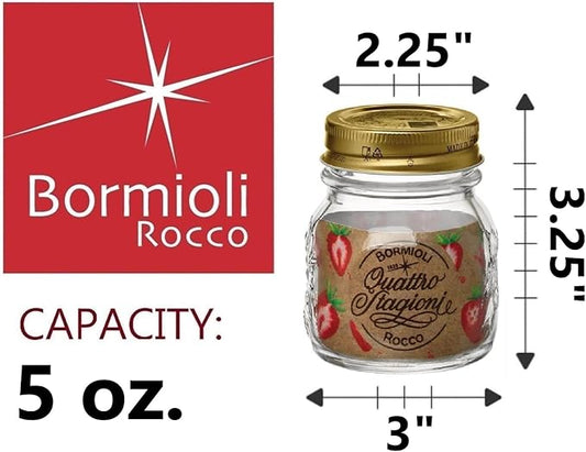 Bormioli Rocco Quattro Stagioni 5 oz. Canning Jar, Set of 12