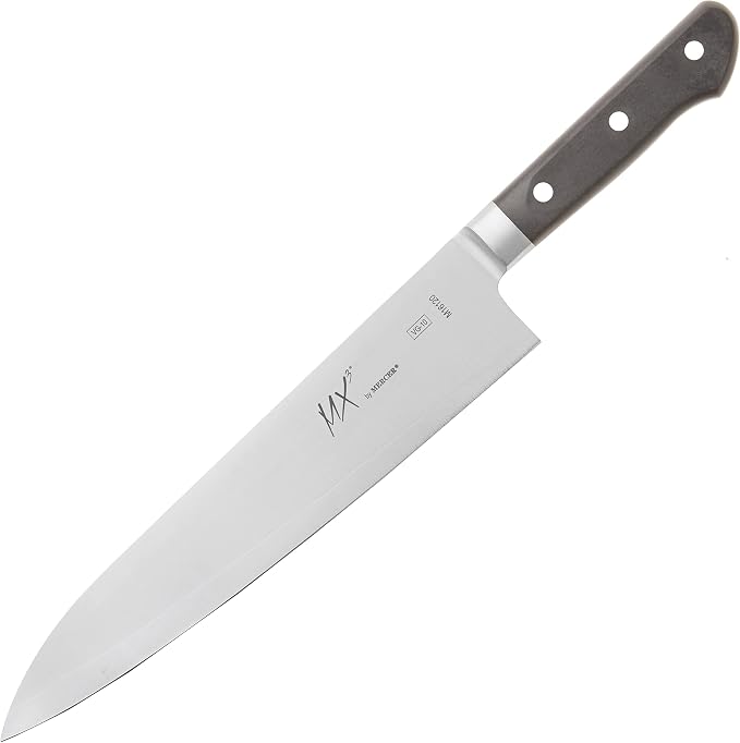 Mercer Culinary MX3 Premium San Mai VG-10 Steel Core Blade Gyuto Chef Knife, 240mm 9 1/2 Inch,Black