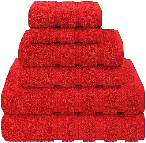 American Soft Linen 100% Cotton Luxury Turkish Towels, 6 Piece Towel Set
