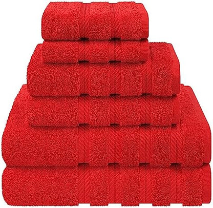 American Soft Linen 100% Cotton Luxury Turkish Towels, 6 Piece Towel Set