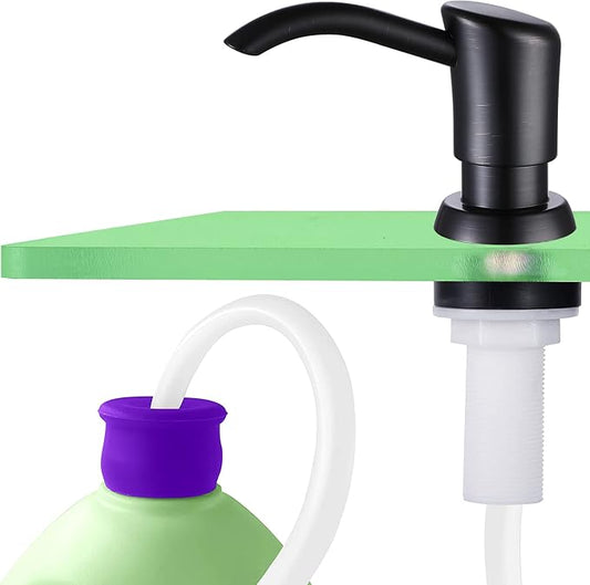 GAGALIFE Built in Counter Soap Dispenser (Oil-Rubbed Bronze) for Kitchen Sink and Soap Dispenser Extension Tube, Anti-Leakage Upgrade with 40" Soap Tube, No More Top Refill