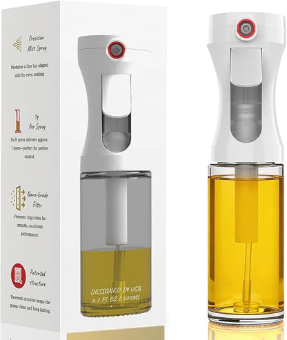Olive Oil Sprayer for Cooking,Glass Oil Sprayer Mister Spray Bottle, 1g Per Press Oil Spritzer, Olive Oil Spray Bottle Dispenser for Air Fryer, Salad, Grilling, Kitchen Gadgets Essentials Tools