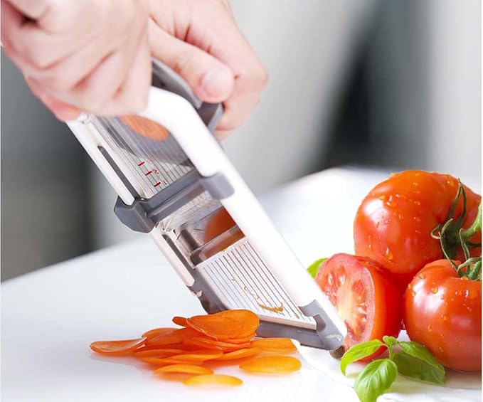 Multi Vegetable Slicer-Safe Mandoline slicer for kitchen,Adjustable Stainless Steel Blade,Cutter for Fruits and Vegetables,Cabbage Shredder