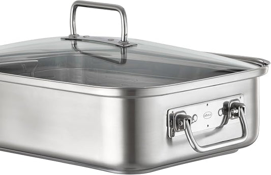 Rösle EXPERTISO Cookware Collection 15" x 11" x 5" Stainless Steel Rectangular Roaser