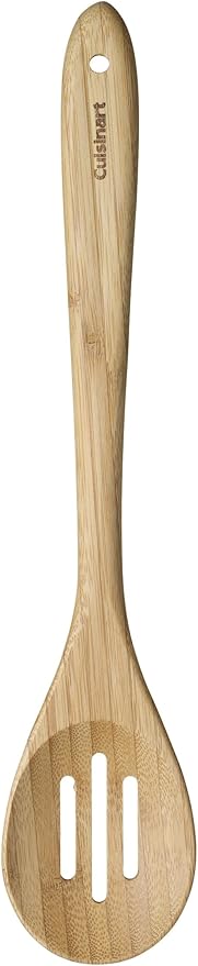 Cuisinart CTG-BAM-2SP Green Gourmet Bamboo Solid and Slotted Spoons, 2-Pack, 15.5" x 4.5" x 0.75"