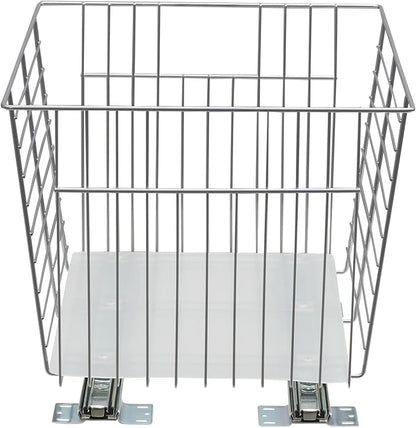 Household Essentials Nickel-Plated Steel Basket Organizer with Clear Plastic Liner