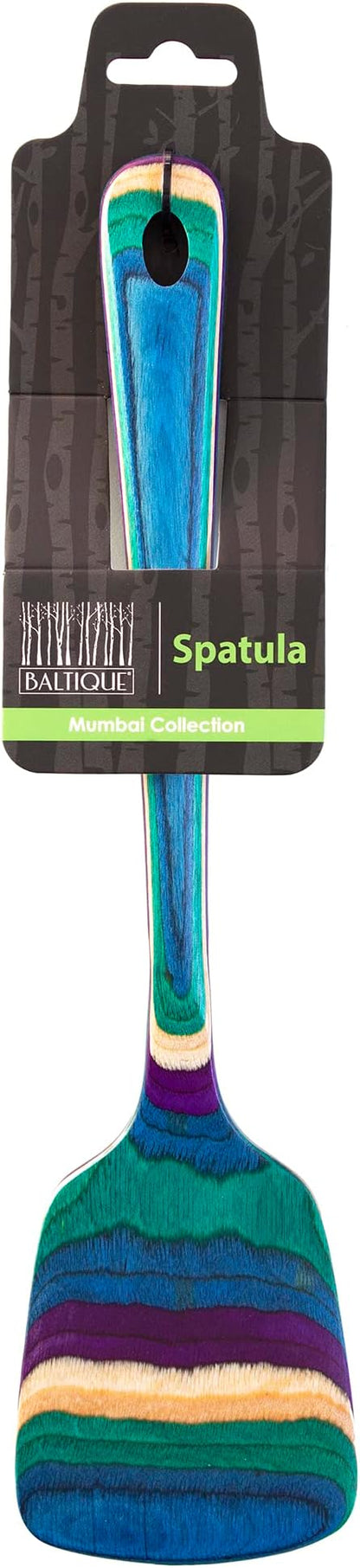 Totally Bamboo Baltique Mumbai Collection 12-1/2" Wooden Spatula, Safe for Nonstick