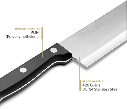 Chef Knife 10 Inches - Stainless High Carbon Steel Full Tang Blade for Pro and Personal Use Ergonomic Handle, Comfortable Grip