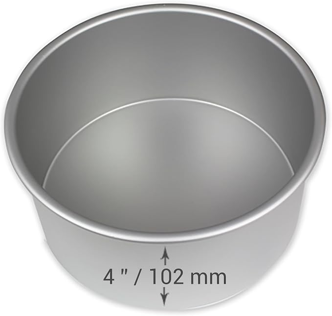 PME Professional Aluminum Round Cake Pan, 12 x 4 in,Silver